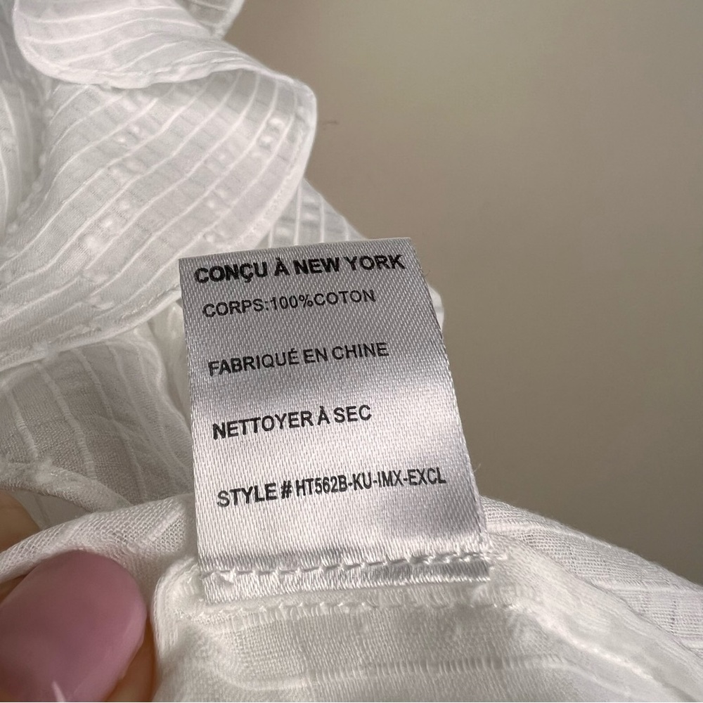 INTERMIX White Ruffle Blouse - Picture 9 of 13